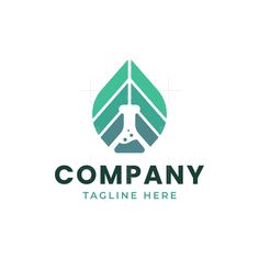 the logo for a company that has been designed to look like a leaf with an animal's head on it