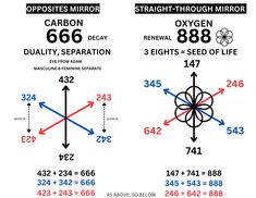 ADAM & EVE, CARBON & OXYGEN, 666 & 888, MASCULINE & FEMININE, DUALITY, DECAY & RENEWAL Tantric Alchemy, Psychic Development Learning, Physics Lessons, Math Magic, Alchemic Symbols, Spiritual Psychology, Sacred Science