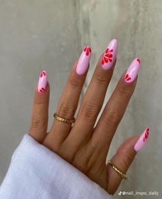 Milky Nails, Bright Summer Nails, Cute Summer Nails, Nails 2024, Dream Nails, Funky Nails, Floral Nails, Chic Nails