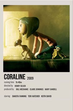 Polaroid Poster Coraline, Movie Poster Coraline, Coraline Polaroid Poster, Coraline Film Poster, Coraline Minimalist Poster, Tim Burton Minimalist Poster, Coraline Poster Aesthetic, Movie Cards Wall, Movie Posters Tim Burton