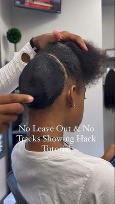 No leave out No tracks showing tutorial 🫶🏾 #quickweave #hairstyle #hairhacks