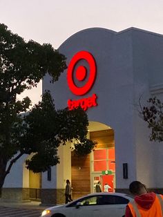 a man standing in front of a target store