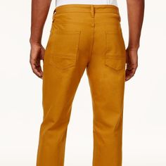 Sean John Mens Gold-Tone Pants, Inca Gold Fabrics 2% Polyester, 26% Polyester, 72% Cotton Ideal For Men Occasion Casual Care Machine Washable Bottom Closure Button, Zipper Fly Bottom Style/Pattern Belt Loops, Five Pocket Style Bottom Hem Straight Types Of Jeans Rise Mid Rise Disclaimer Product Color May Slightly Vary Due To Photographic Lighting Sources Or Your Monitor Settings. Casual Yellow Pants With Five Pockets, Spring Yellow Pants With Five Pockets, Yellow Straight Leg Pants For Workwear, Casual Yellow Cotton Pants, Mustard Straight Leg Bottoms For Spring, Yellow Straight Leg Pants For Fall, Yellow Straight Leg Bottoms For Fall, Yellow Tapered Leg Bottoms For Fall, Mustard Bottoms With Pockets For Workwear