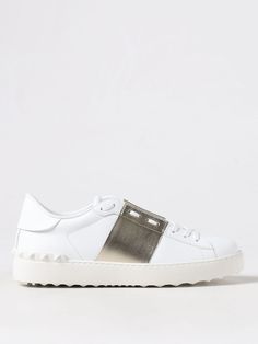 Sneakers VALENTINO GARAVANI Woman color White Baskets Valentino, Valentino Garavani Sneakers, Valentino Sneakers, Pink Sneakers, Latest Sneakers, Italian Fashion Designers, White Sneakers, Italian Fashion, Woman Colour