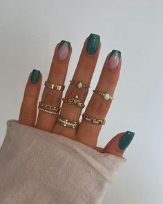 Green Acrylic Nails, Builder Gel Nails, Nails Only