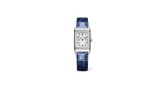 Watch, Reverso Classic Small, JLQ2618540, Stainless Steel, , Rectangular, Hour - Minute Blue Rectangular Timeless Watch, Timeless Blue Rectangular Watch, Elegant Blue Watch Accessories With Diamond Hour Markers, Elegant Blue Watches For Formal Occasions, Elegant Blue Rectangular Watch, Classic Blue Rectangular Watch Accessories, Timeless Blue Watches For Formal Occasions, Blue Rectangular Business Watches, Blue Timeless Watch With Leather Strap