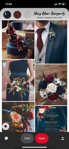 wedding color scheme for navy and burgundy