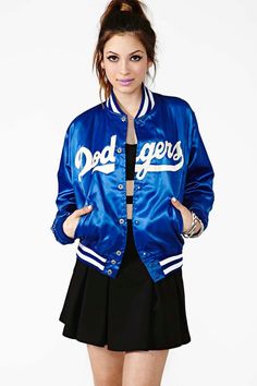 BLI Dodgers Outfit, Dodgers Gear, Dodgers Jacket, Sports Attire, Slinky Dress, Mama Style, Kinds Of Clothes, Gameday Outfit