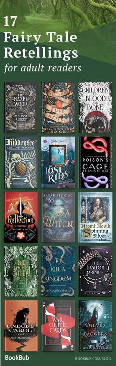 the cover of 17 fairy tale retellings for adult readers, with an image of various