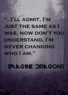 an image with the words imagine dragons on it in black and white, surrounded by trees