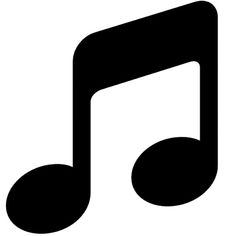 a music note with a treble on it's end is shown in black and white