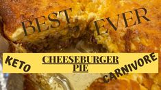 the best ever cheeseburger pie is cut in half