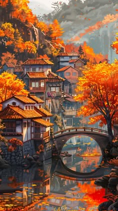 ⁀➷ Wallpaper ✪ Anime Fall Wallpaper, Autumn Anime Wallpaper, Mystic Wallpaper, Potential Wallpaper, Clip Art Frames Borders, Japanese Pop Art, Asian Landscape, Asian Aesthetic, Desktop Wallpaper Art