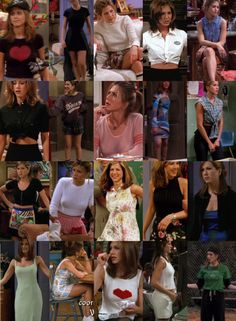 School Outfits 90s Style, Rachel's Outfits Friends, Friends Style 90s Outfit, Friends Style 90s, 90s Tv Shows Outfits, Retro Outfits 90s Women, Friends Outfits 90s, Friends Rachel Outfits, Rachel Outfits