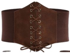 Brown Corset Belt, Corset Brown, Shrek Costume, Corset Look, Character Details, Under Bust Corset, Brown Corset, Corset Looks, Pirate Outfit