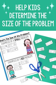 a poster with the words help kids determine the size of the problem and how to use them