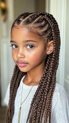 Braids With Black And White Beads, Mixed Curly Hair Braid Styles Kids, Kid Protective Hairstyles, Braid Kids Hairstyles, Braided Styles For Kids, Mixed Girl Hairstyles Kids Braids, Braids Kids Black, Braids For Mixed Girls Kids, Single Braids For Kids