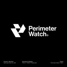 the perimeter watch logo is shown in black and white, with an arrow pointing up