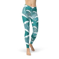 "If you love the beach and the ocean swell then you will surely enjoy making a fashionable splash in our Ocean Swell Leggings. The vibrant print on these leggings of the tranquil ocean waves will surely look fabulous for any fun in the sun activity or beach day with the gal pals. Why wear boring leggings when you can make a statement and show off your unique sense of style. These leggings are crafted from breathable, stretch & durable fabric with four-way stretch to keep you dry and ultimate Sun Activity, Deep Squat, Hard Workout, Legging Outfits, Ocean Print, Womens Leggings, Gal Pal, Running Leggings, Fun In The Sun