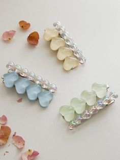 Composition : Brass, ResinColor : Pastel green, pastel yellow, pastel blueCountry of Origin : Republic of Korea Cute Pastel Jewelry For Gifts, Sweet Pastel Jewelry For Gifts, Pastel Pink Hair Accessories, Pastel Hair Clips, Heart Hair Pin, Rainbow Pastel Hair Bows, Pastel Heart, Yellow Pastel, Green Pastel