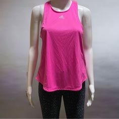 Nwt Adidas Primeblue Racerback Tank Top Women’s Small Hot Pink. New Condition Adidas Sleeveless Fitted Tank Top, Adidas Fitted Sleeveless Tank Top, Fitted Sleeveless Adidas Tank Top, Adidas Sleeveless Sports Tank Top, Adidas Sleeveless Tank Top For Sports, Adidas Sporty Sleeveless Tank Top, Casual Sleeveless Adidas Activewear, Adidas Stretch Tops For Gym, Adidas Casual Tank Top For Sports