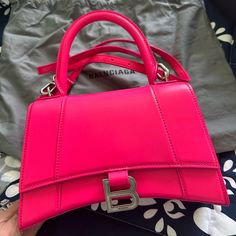 Brand New. Comes With Dustbag. Hot Pink Xs Crossbody/Handle Bag. Very Vibrant And Beautiful. All Sales Are Fully Videotaped From Packing Through Shipping With No Interruptions. Bags Balenciaga, Hot Pink Bag, Balenciaga Bag, Handle Bag, Edgy Fashion, Pink Bag, Balenciaga, Hot Pink, Dust Bag