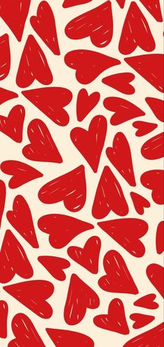 red hearts on white background for valentine's day