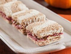 Pastrami and Swiss cheese are a welcome treat in Pastrami Tea Sandwiches. Tea Party Sandwiches Recipes, Tea Sandwich, Tea Party Sandwiches, Tea Sandwiches Recipes, Tea And Crumpets, Pastrami Sandwich, English Tea Party, Afternoon Tea Recipes, Tea Time Food