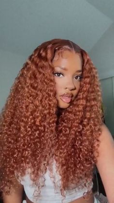 350 Weave Hairstyles, Curly Wig Colors Black Women, Curly Ginger Wig, Ginger Hairstyles, Lace Front Wigs Human Hair, Curly Human Hair Wig, Curly Lace Front Wigs, Wigs Human Hair