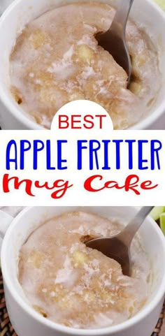 Cakes In A Cup Microwave, Microwave Foods, Cake In A Mug Recipe, Microwave Apple, Cup Desserts, Microwave Desserts, Mug Dessert Recipes, Apple Fritter Cake, Microwave Mug Cake