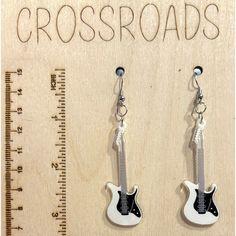 New Acrylic Earrings&Nbsp; 3" X 0.75" Acrylic Earrings, Handmade Jewelry, Color White, Guitar, Jewelry Earrings, Women Jewelry, 10 Things, Women Shopping, White