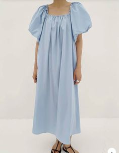 sanna ny alice puff sleeve dress Alice Dress, Pleated Neckline, Puff Sleeve Dress, Outerwear Outfit, Puffed Sleeves Dress, Tie Backs, Dress First, Puff Sleeves, Sleeve Dress