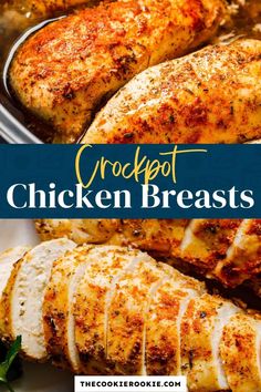 Crockpot Chicken Breast Recipe - The Cookie Rookie® Cooking Frozen Chicken In Crockpot, Ww Crockpot Chicken Recipes, Cockpit Chicken Recipes, Healthy Chicken Breast Crockpot Recipes, Romanoff Potatoes, Chicken Breast Recipes In Crockpot, Chicken Breast Crockpot Recipes Healthy, Crockpot Chicken Breast Recipes Healthy, Frozen Chicken Breast Crockpot