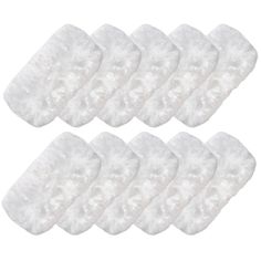 six pairs of white pads for cleaning