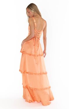 Check out Lady Corset Dress. Get $10 off + free shipping with Club Mumu. Elegant Tiered Dresses For Prom Season, Elegant Summer Corset Dress With Ruffle Hem, Fitted Tiered Maxi Dress For Prom, Elegant Tiered Maxi Dress For Prom, Bridesmaid Maxi Dress With Ruffled Fitted Bodice, Elegant Sleeveless Corset Dress With Ruffle Hem, Elegant Satin Maxi Dress With Corset Back, Satin Maxi Dress With Lined Bodice For Gala, Chic Maxi Dress With Corset Back For Gala