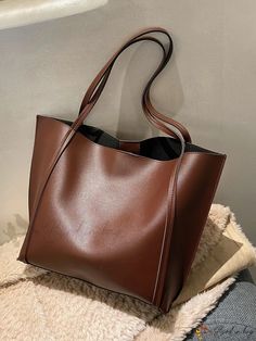 Bird in Bag - Shoulder Tote Bag Brown Square Shopping Bag, Brown Square Shopping Bags, Modern Brown Box Bag For Errands, Brown Box Shoulder Bag For Shopping, Brown Shoulder Box Bag For Shopping, Brown Box Bag With Large Capacity For Errands, Brown Rectangular Shopping Bag, Trendy Brown Box Bag For Errands, Trendy Brown Shopping Bag