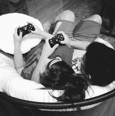 black and white photograph of two people in a basket