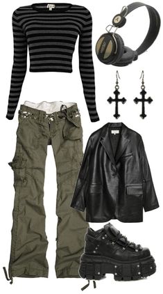 Moda Grunge, Look 80s, 00s Mode, Grunge Fits, Mode Hippie, Alt Outfits