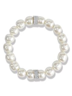 Brighton - Meridian Petite Pearl Stretch Bracelet Elegant Pearl Beaded Stretch Bracelet, Elegant Pearl Beaded Rondelle Bracelets, Elegant Beaded Pearl Stretch Bracelet, Elegant Pearl White Stretch Bracelet, Elegant White Stretch Bracelet With Pearl Charm, Elegant White Jubilee Stretch Bracelet, Elegant Pearl Stretch Bracelet, Elegant White Pearl Stretch Bracelet, Elegant Pearl White Pearl Stretch Bracelet