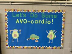 a sign that says let's do some avo - cardio on it