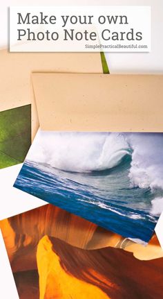 Personalized Photography Note cards - Simple Practical Beautiful Diy Photo Greeting Cards, Diy Photo Cards Ideas, Photo Insert Cards, How To Make Greetings, Diy Note Cards, Note Card Template, Photo Note Cards, Cards Simple