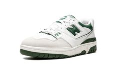 White/green leather/rubber 550 low-top sneakers from NEW BALANCE featuring logo patch to the side, logo print to the rear, perforated detailing, contrasting panel detail, round toe, front lace-up fastening, logo patch at the tongue, branded insole and rubber sole.  These styles are supplied by a premium sneaker marketplace.  Stocking only the most sought-after footwear, they source and curate some of the most hard to find sneakers from around the world. . New Balance 550 Shoes, New Balance 550 White Green, Green New Balance, New Balance 550 White, Meds For Dogs, Balance 550, Yeezy 500, Popular Sneakers, Green Sneakers