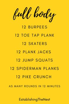 the full body workout plan for women with text overlay that reads, 12 exercises to help