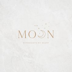 the moon represents my heart on a white marble background with gold foiled lettering that reads,'the moon represents my heart '