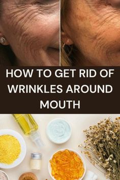 Wrinkles Around Mouth, Rid Wrinkles, Herbs Medicine, Anti Aging Face Mask, Anti Aging Homemade