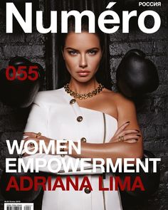 the cover of numero magazine featuring a woman in white