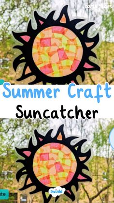 the sun craft is made with construction paper