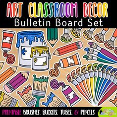 an art classroom decor bulletin board set