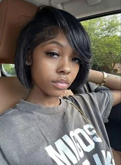 Cute Silk Press Natural Hair Short, Bob On 4c Natural Hair, Poetry Show Outfit, Natural Short Bob Hairstyles For Black Women, Roller Set Hairstyles For Black Women Short Hair, Short Short Bob Hairstyles, Bob 4c Natural Hair, Blow Out Hair Styles Short Blow Out Black Women, Layered Bob Natural Hair Black Women