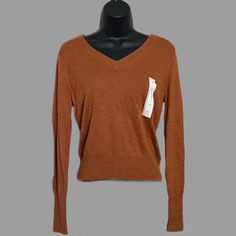 A New Day Burnt Orange V-Neck Sweater Size Xs, Could Probably Also Fit S. Discount For Bundled Items (Message Me) Feel Free To Send Reasonable Offers! Burnt Orange Crew Neck Sweater, I Feel Free, V Neck Sweater, A New Day, Message Me, Burnt Orange, Color Orange, Vneck Sweater, New Day